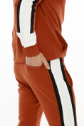 Оптом Спортивный костюм трикотажный оранжевого цвета 9156O в  Красноярске, фото 8