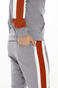 Оптом Спортивный костюм трикотажный серого цвета 9156Sr, фото 9