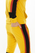 Оптом Спортивный костюм трикотажный горчичного цвета 9156G, фото 9