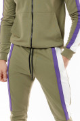 Оптом Спортивный костюм трикотажный хаки цвета 9157Kh в Казани, фото 9