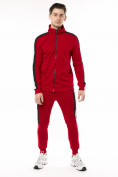 Оптом Спортивный костюм трикотажный красного цвета 9157Kr