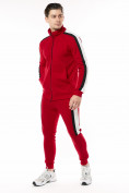 Оптом Спортивный костюм трикотажный красного цвета 9157Kr в Казани, фото 2