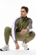 Оптом Спортивный костюм трикотажный хаки цвета 9157Kh в Казани, фото 6