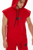 Оптом Костюм шорты и футболка оверсайз красного цвета 9163Kr в  Красноярске, фото 10