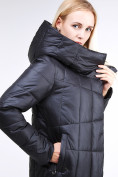 Оптом Куртка зимняя женская молодежная стеганная черного цвета 9163_01Ch в Омске, фото 5