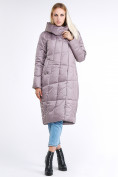 Оптом Куртка зимняя женская молодежная стеганная бежевого цвета 9163_12B в Перми