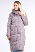 Оптом Куртка зимняя женская молодежная стеганная бежевого цвета 9163_12B в Омске, фото 2