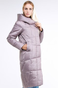 Оптом Куртка зимняя женская молодежная стеганная бежевого цвета 9163_12B в Перми, фото 3