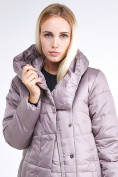 Оптом Куртка зимняя женская молодежная стеганная бежевого цвета 9163_12B в Самаре, фото 7