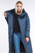 Оптом Куртка зимняя женская молодежная стеганная темно-синий цвета 9163_20TS в Самаре, фото 6