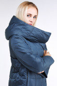 Оптом Куртка зимняя женская молодежная стеганная темно-синий цвета 9163_20TS, фото 8