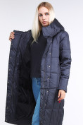 Оптом Куртка зимняя женская молодежная стеганная темно-серого цвета 9163_29TC, фото 6