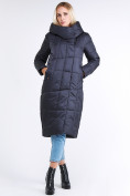 Оптом Куртка зимняя женская молодежная стеганная темно-серого цвета 9163_29TC в Самаре