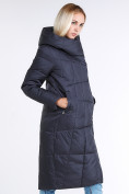 Оптом Куртка зимняя женская молодежная стеганная темно-серого цвета 9163_29TC в Сочи, фото 3