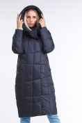 Оптом Куртка зимняя женская молодежная стеганная темно-серого цвета 9163_29TC, фото 5