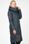Оптом Куртка зимняя женская молодежная стеганная болотного цвета 9163_03Bt в Сочи, фото 3