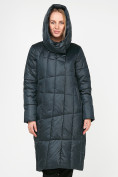 Оптом Куртка зимняя женская молодежная стеганная темно-серого цвета 9163_03TC в Перми, фото 6