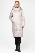 Оптом Куртка зимняя женская молодежная стеганная бежевого цвета 9163_28B в Перми