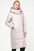 Оптом Куртка зимняя женская молодежная стеганная бежевого цвета 9163_28B в Самаре, фото 2