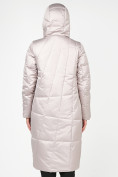 Оптом Куртка зимняя женская молодежная стеганная бежевого цвета 9163_28B в Омске, фото 5