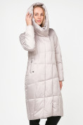 Оптом Куртка зимняя женская молодежная стеганная бежевого цвета 9163_28B в Новосибирске, фото 6
