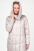 Оптом Куртка зимняя женская молодежная стеганная бежевого цвета 9163_28_1B, фото 8