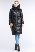 Оптом Куртка зимняя женская молодежное черного цвета 9175_01Ch в  Красноярске, фото 3