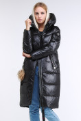 Оптом Куртка зимняя женская молодежное черного цвета 9175_01Ch в Омске, фото 5