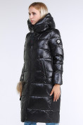 Оптом Куртка зимняя женская молодежная черного цвета 9175Ch в Санкт-Петербурге, фото 2