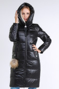 Оптом Куртка зимняя женская молодежное черного цвета 9175_01Ch в Омске, фото 8
