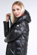 Оптом Куртка зимняя женская молодежная черного цвета 9175Ch, фото 4