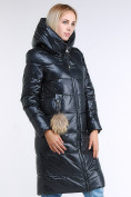 Оптом Куртка зимняя женская молодежное темно-серого цвета 9175_03TC, фото 4