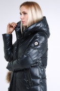 Оптом Куртка зимняя женская молодежное темно-серого цвета 9175_03TC, фото 7
