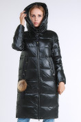 Оптом Куртка зимняя женская молодежное темно-зеленого цвета 9175_13TZ в Казани, фото 6
