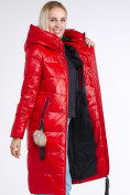 Оптом Куртка зимняя женская молодежное красного цвета 9175_14Kr в Перми, фото 2