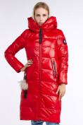 Оптом Куртка зимняя женская молодежное красного цвета 9175_14Kr в Перми, фото 3