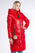 Оптом Куртка зимняя женская молодежное красного цвета 9175_14Kr в Перми, фото 4