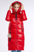 Оптом Куртка зимняя женская молодежное красного цвета 9175_14Kr в Казани, фото 6