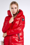 Оптом Куртка зимняя женская молодежное красного цвета 9175_14Kr, фото 7