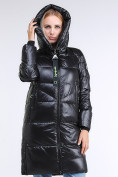 Оптом Куртка зимняя женская молодежная черного цвета 9179_01Ch в Новосибирске, фото 4