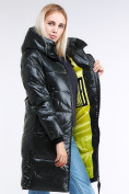 Оптом Куртка зимняя женская молодежная темно-зеленого цвета 9179_13TZ в Омске, фото 8