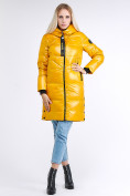 Оптом Куртка зимняя женская молодежная желтого цвета 9179_40J в Новосибирске