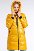 Оптом Куртка зимняя женская молодежная желтого цвета 9179_40J в Перми, фото 6