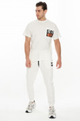 Оптом Костюм джоггеры с футболкой белого цвета 9181Bl в Перми