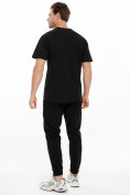 Оптом Костюм джоггеры с футболкой черного цвета 9181Ch в Перми, фото 4