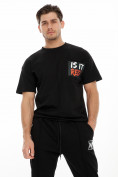 Оптом Костюм джоггеры с футболкой черного цвета 9181Ch в Перми, фото 6