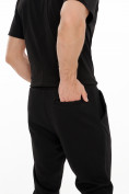 Оптом Костюм джоггеры с футболкой черного цвета 9181Ch в Перми, фото 8