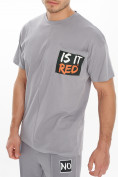 Оптом Костюм джоггеры с футболкой серого цвета 9181Sr в Перми, фото 7