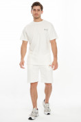 Оптом Костюм шорты и футболка белого цвета 9182Bl, фото 2