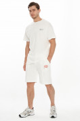 Оптом Костюм шорты и футболка белого цвета 9182Bl, фото 3
